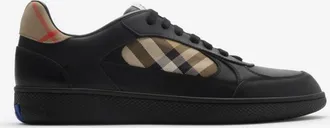 Burberry Leather and Check Terrace Sneakers