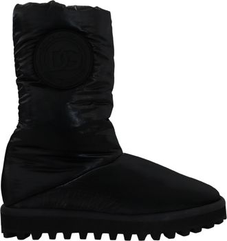 Dolce & Gabbana Mens Quilted Nylon Boots Style Black - Size EU 44