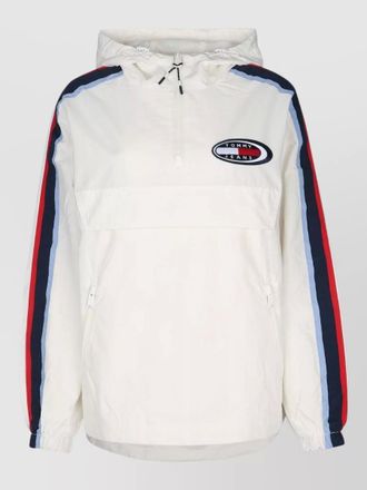 Tommy Hilfiger hooded jacket elastic cuffs side stripes