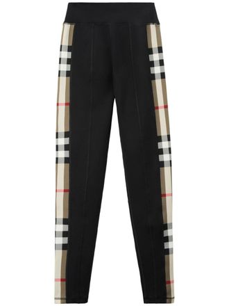 Burberry Leggings con inserto Vintage Check - Nero