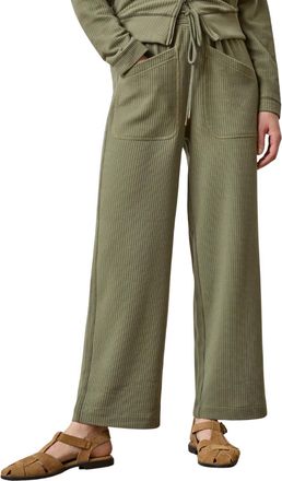 Lilla P Patch Pocket Straight Leg Pant In Matcha