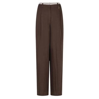 Dante6 Kenila Wide Leg Pants - Dames - Broeken - Bruin - Maat: XL Linnen