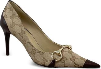 Gucci Beige Logo Pumps