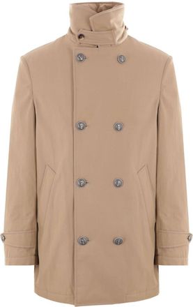 Brunello Cucinelli gabardine padded jacket - men - Cotton/Polyamide/Cupro/Polyester - 52 - Neutrals