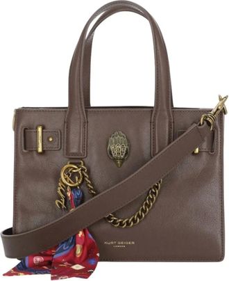 Kurt Geiger Tassen, Dames, Bruin, ONE Size, Leer, Sloane Small Tote