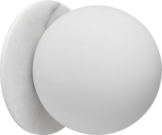 Dainolite 1 Light Matte White Wall Sconce w/ Faux Alabaster and Opal Glas