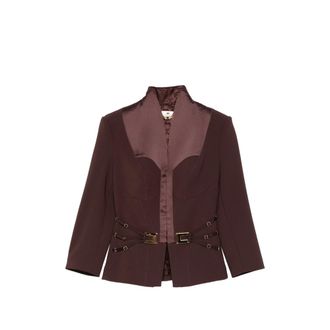 Elisabetta Franchi Buckle-detail Fitted Jacket