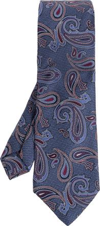 Etro Das met Paisley en microdessin - Heren - Stropdassen - Blauw - ONE Size - Accessoires
