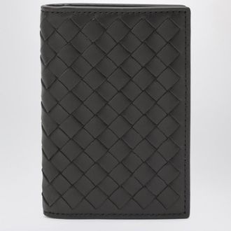 Bottega Veneta Brown vertical bi-fold Intrecciato wallet
