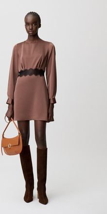 Claudie Pierlot Satin flowly mini dress