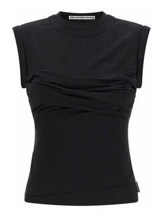 Alexander Wang twisted bust layered tank top