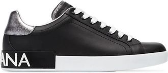 Dolce & Gabbana Portofino Sneakers - Heren - Sneakers - Zwart - 42 1/2 EU - Leer - Schoenen