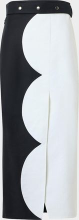 Akris Colorblock Double-Face Midi Pencil Skirt