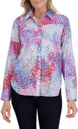 Foxcroft Meghan Multicolor Cotton Button-Up Shirt at Nordstrom Rack, Size Medium