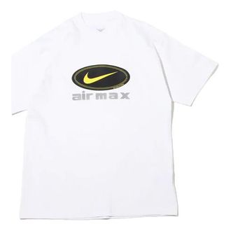 Nike Mens Nike Logo Alphabet Printing Breathable Round Neck Short Sleeve White T-Shirt DV9400-100