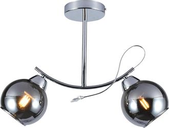 OEM Plafoniera Milagro Connor Cromata 2 Luci E27 Vetro