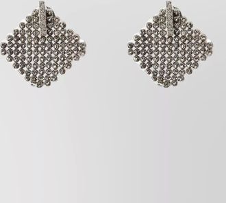 Brunello Cucinelli monili stud earrings textured beaded design