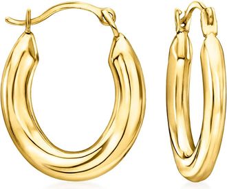 Ross-Simons 14kt Yellow Gold Small Oval Hoop Earrings