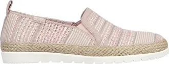 Skechers Espadrilles voor dames met dubbele elastische inzet en geweven bovenwerk, zonder veters (Roze)