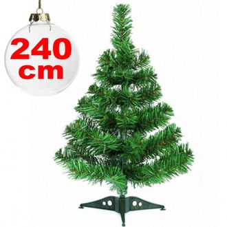 Trade Shop Trade Shop - Albero Di Natale Sintetico 240cm Decorazione Decorazioni Per Casa Scuola Ufficio