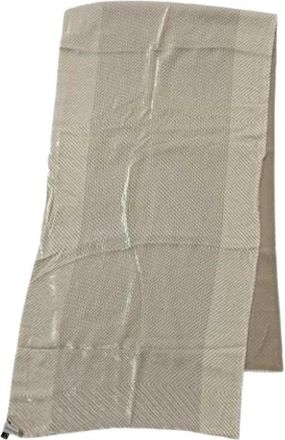Armani Pre-owned Collezioni Stola in Seta e Rayon con Velluto Trasparente - - Pre-owned - Uomo - Beige - ONE SIZE