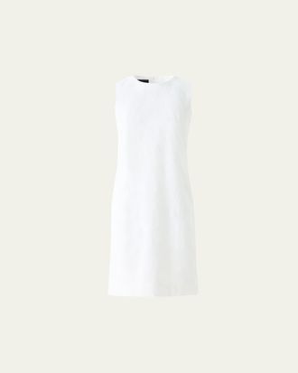Akris Orbit Broderie Anglaise Sleeveless Sheath Dress
