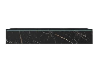 Mirjan24 Mobilier1 - Mueble Tv Sarasota 121, M&aacute;rmol Negro, N&uacute;mero De Puertas: 0, N&uacute;mero De Cajones: 0, 180x30x33cm, Led