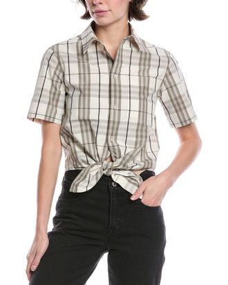 Burberry Check Cropped Shirt