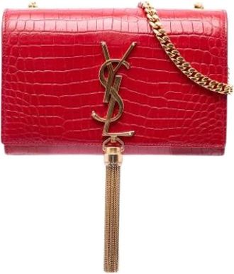 Saint Laurent Pre-owned Cross Body Bags, female, Red, Size: ONE SIZE Pre-owned The Kate Bag