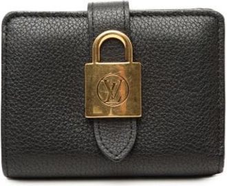 Louis Vuitton Pre-owned Vintage Leder Bifold Portemonnee - Dames - Vintage Accessoires - Zwart - ONE Size - Leer - Vintage