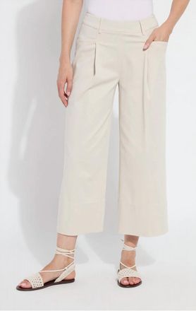 Lyss&eacute; Mirabelle Pleated Wide Palazzo Pants In Oat