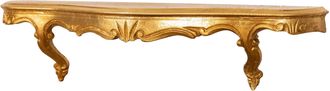 Biscottini International Biscottini - Repisa De Pared De Madera Acabado Dorado Envejecido 59x13x14 Cm