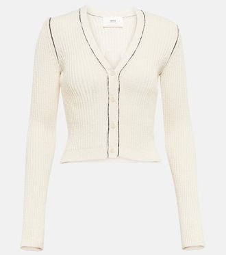 Ami Ribbed-knit cardigan