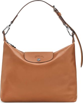 Longchamp Borsa a spalla Le Pliage Xtra con zip - Marrone