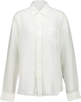 120% Lino Heren, Overhemden, Wit, Maat: 2XL Linnen