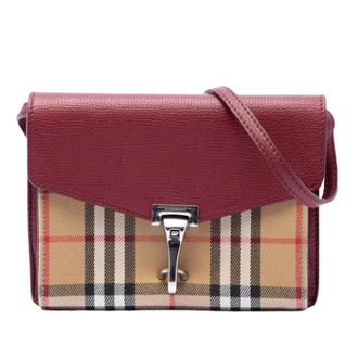 Burberry Pre-owned Cross Body Bags, female, Red, Size: ONE SIZE Pre-owned The Macken Shoulder Bag