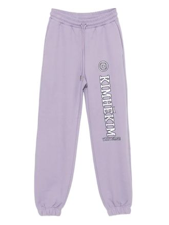 Kimhekim logo-appliqu&eacute; track pants - Purple