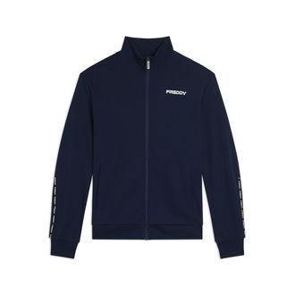 Freddy Felpa collo alto full zip in interlock di cotone