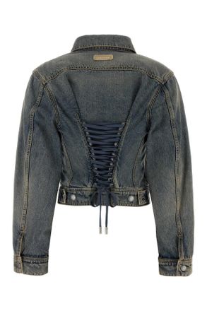 Alexander McQueen Womens Denim Jacket Blue Cotton