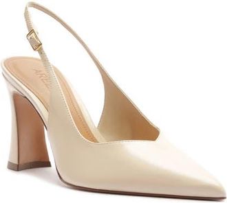 Arezzo Danielle Pointed Toe Slingback Pump in Panacota at Nordstrom, Size 10.5