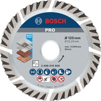 Bosch Pro Multi Material Disco De Corte De Diamante 125 X 22,23 Mm - 2608615060