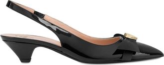 Love Moschino 35 mm slingback pumps met strikdetail - Zwart