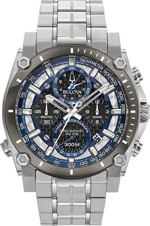 Bulova Precisionist / Champlain Mens Silver Watch 98B316 Stainless Steel (archived) - One Size