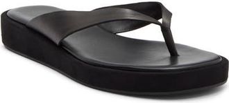 Tony Bianco Kyra Platform Wedge Flip Flop in Black Como at Nordstrom, Size 10