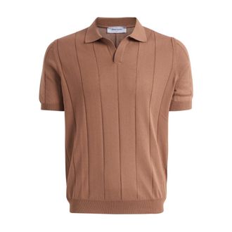 Gran Sasso Polo Shirts, male, Brown, Size: XL Tennis Polo