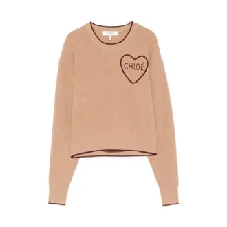 Chlo&eacute; Chlo&egrave; Jumpers - female - Chlo&eacute; - Round-neck Knitwear - Brown - M - Knitwear
