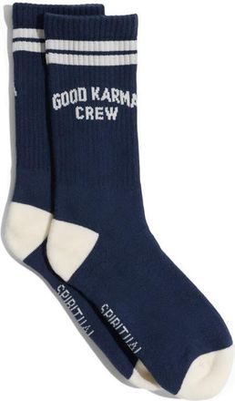 Spiritual Gangster Karma Club Crew Socks in Indigo at Nordstrom