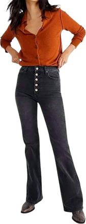 Boyish Rickey Flare Leg Jeans In Black
