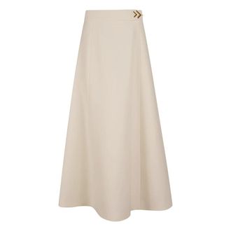 Valentino Garavani Rokken, Dames, Beige, S, Crepe Couture Rok