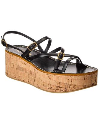 Tod's TodS Leather Wedge Sandal